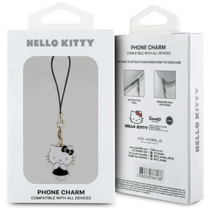 Hello Kitty Charm Kitty mielas pakabukas - juodas