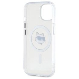Karl Lagerfeld IML Metal Choupette Head MagSafe dėklas iPhone 15 Plus“ – baltas