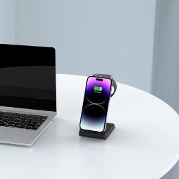 Įkrovimo stotelė 3in1 Apple įrenginiams - juoda