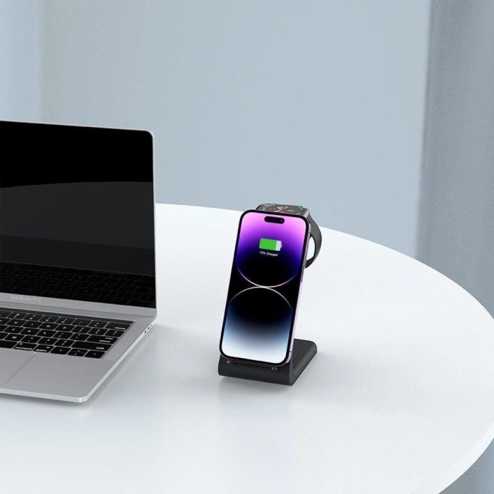 Įkrovimo stotelė 3in1 Apple įrenginiams - juoda