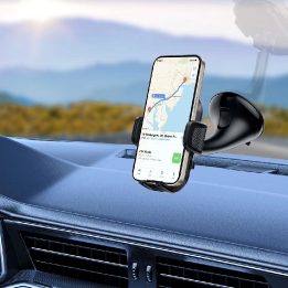 automobilinis telefono laikiklis - juodas