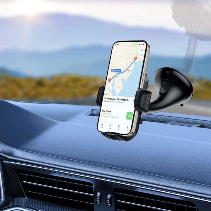 automobilinis telefono laikiklis - juodas