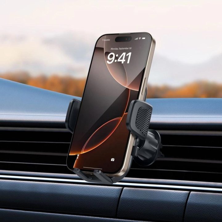 automobilinis telefono laikiklis - juodas