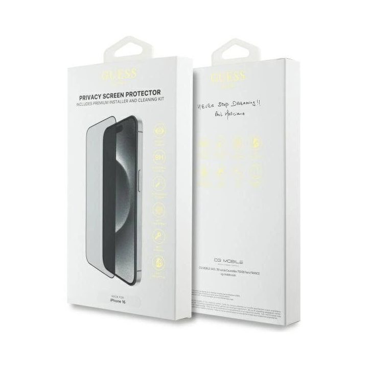 Guess Screen Protector Privacy 2.5D grūdintas apsauginis ekranas iPhone 16