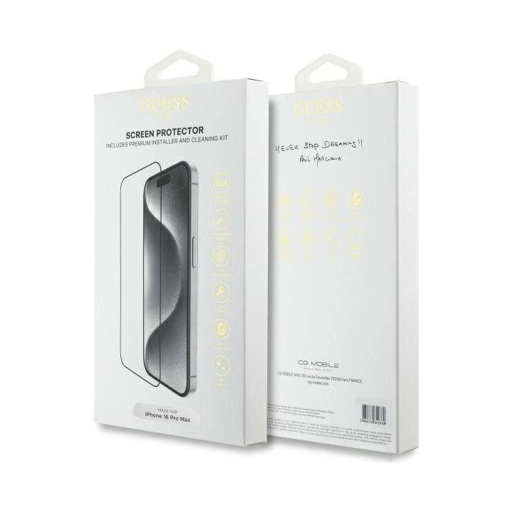 Grūdintas stiklas Guess Screen Protector 2.5D Outline iPhone 16 Pro