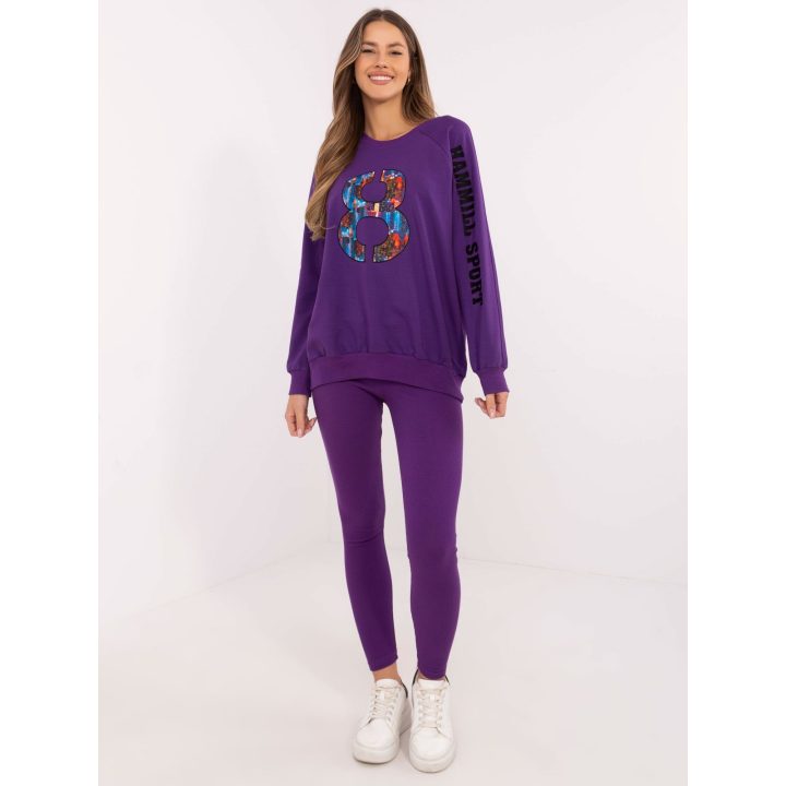 Tamsiai violetinis komplektas