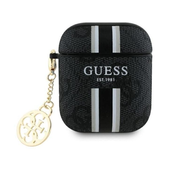 Guess 4G Printed Stripes Charm AirPods dėklas