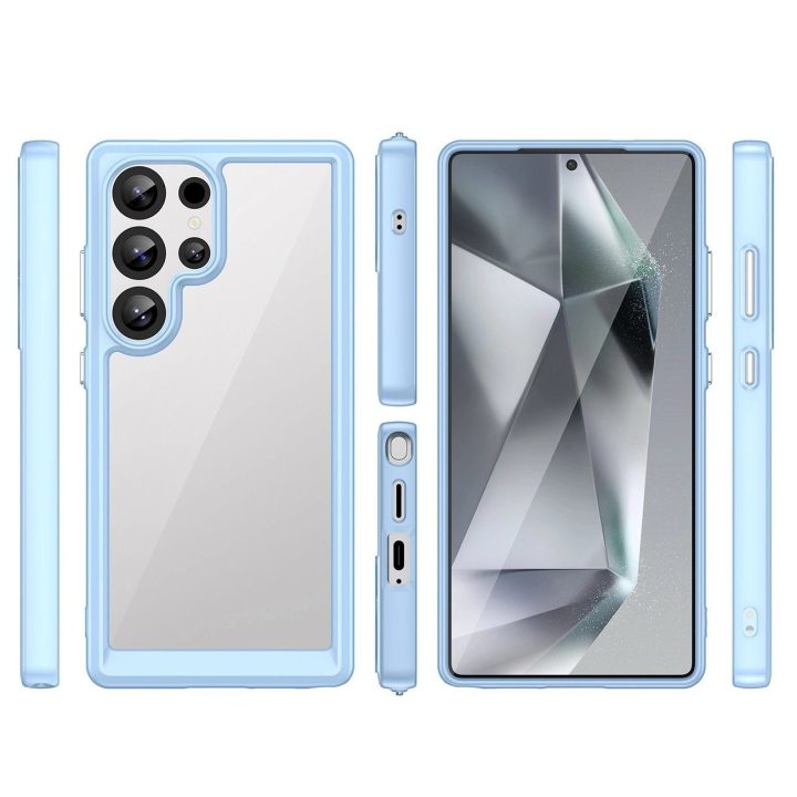 Silikoninis dėklas Outer Space“ su gelio apvadu Samsung Galaxy S25 Ultra“ – mėlynas