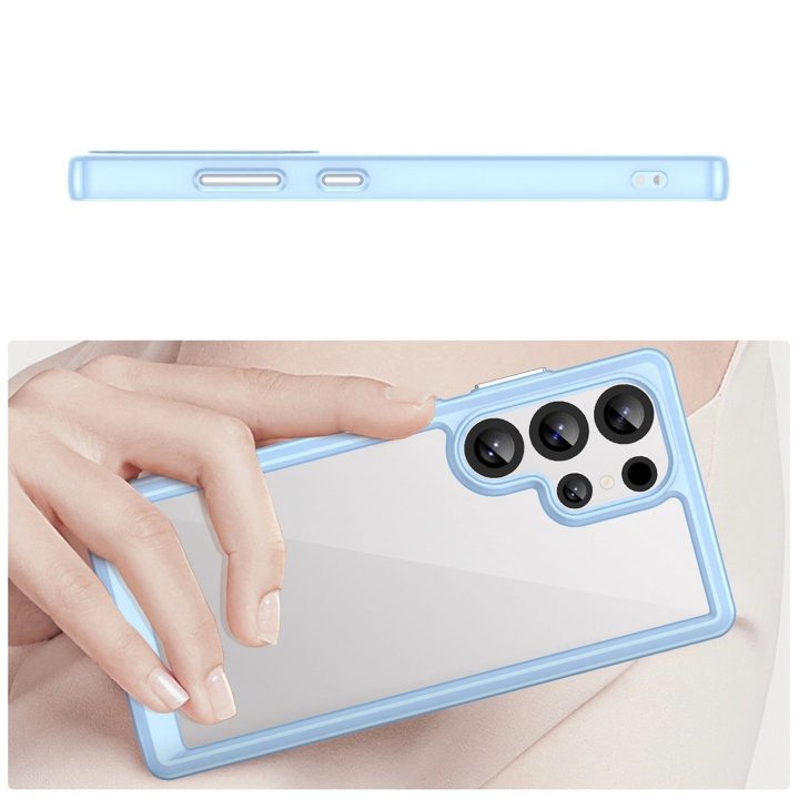Silikoninis dėklas Outer Space“ su gelio apvadu Samsung Galaxy S25 Ultra“ – mėlynas