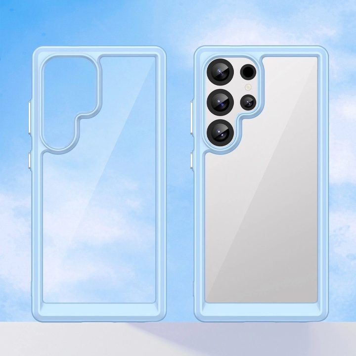 Silikoninis dėklas Outer Space“ su gelio apvadu Samsung Galaxy S25 Ultra“ – mėlynas