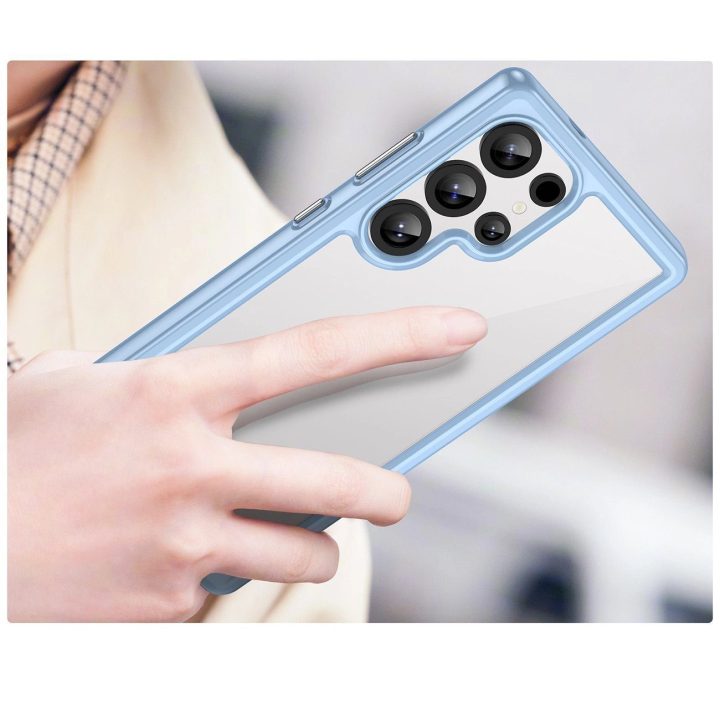 Silikoninis dėklas Outer Space“ su gelio apvadu Samsung Galaxy S25 Ultra“ – mėlynas
