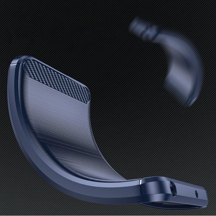 Silikoninis dėklas Carbon Case skirtas Samsung Galaxy S24 FE - mėlynos spalvos