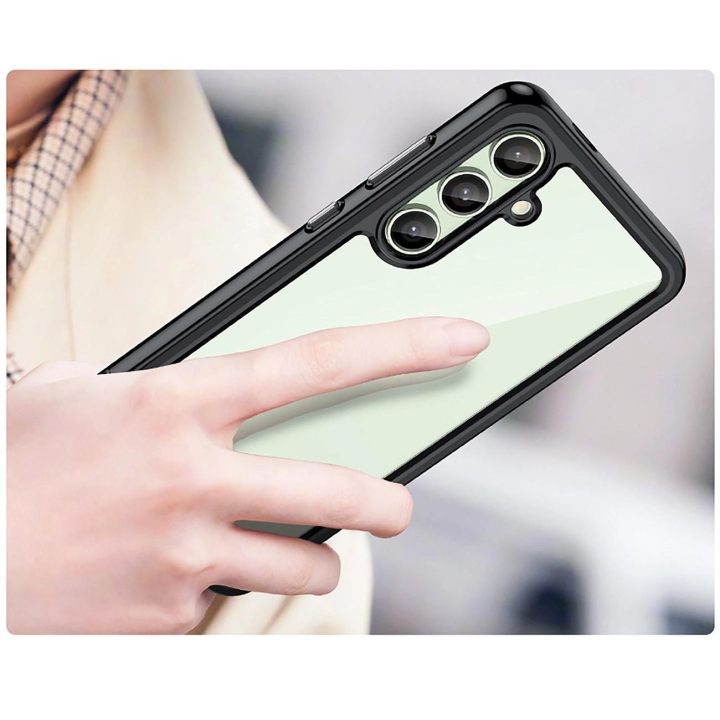 Outer Space Case“ silikoninis dėklas su gelio rėmeliu Samsung Galaxy S24 FE“ – juoda