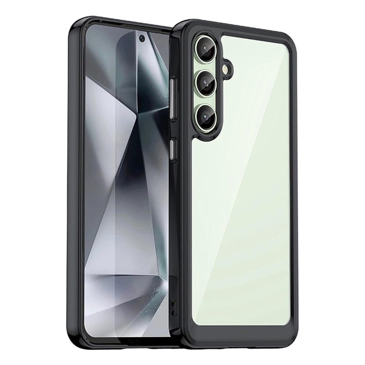 Outer Space Case“ silikoninis dėklas su gelio rėmeliu Samsung Galaxy S24 FE“ – juoda