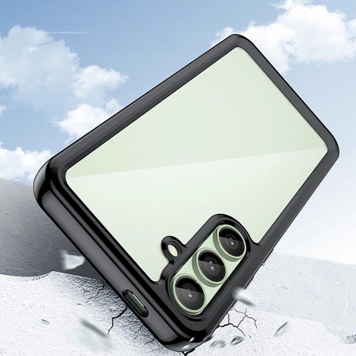 Outer Space Case“ silikoninis dėklas su gelio rėmeliu Samsung Galaxy S24 FE“ – juoda