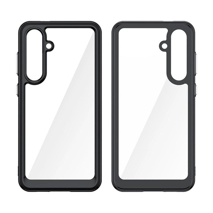Outer Space Case“ silikoninis dėklas su gelio rėmeliu Samsung Galaxy S24 FE“ – juoda