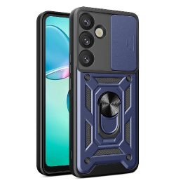 Hybrid Armor Camshield dėklas su kamera ir metaliniu žiedu Samsung Galaxy S25+ . Mėlynas
