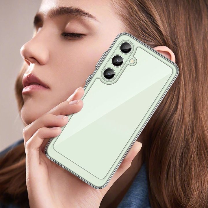 silikoninis dėklas Samsung Galaxy S24 FE“ – permatomas