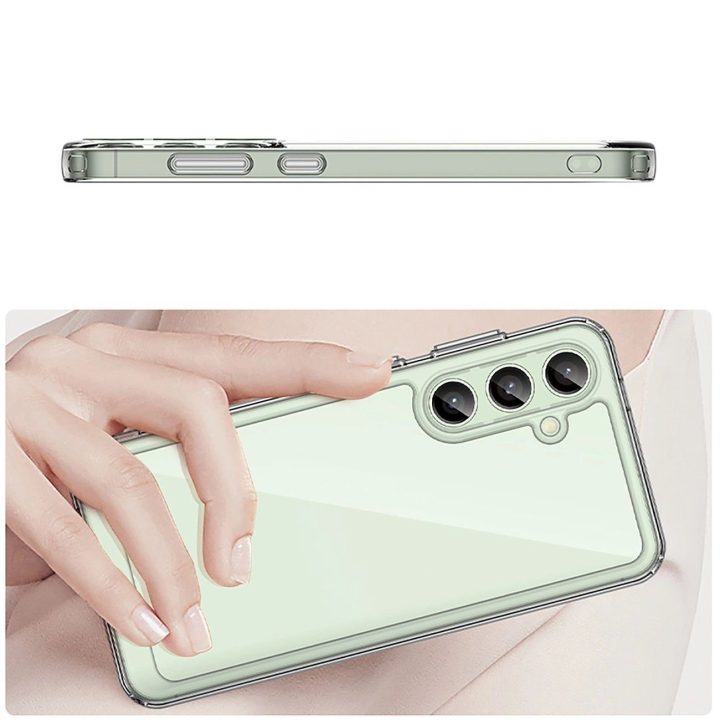 silikoninis dėklas Samsung Galaxy S24 FE“ – permatomas