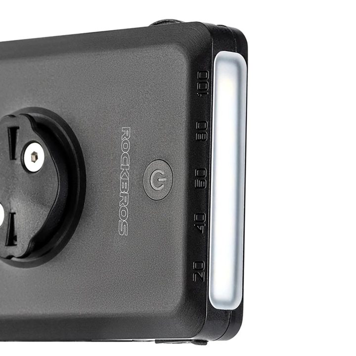 Priekinė dviračio lempa su maitinimo banku (5000 mAh, 150 lm, IPX6) – juodos spalvos