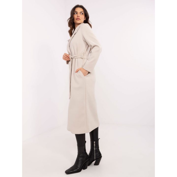 Elegantiškas ir patogus paltas Smėlio spalvos
