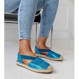 Mėlynos espadrilės atviru kulnu Tharna