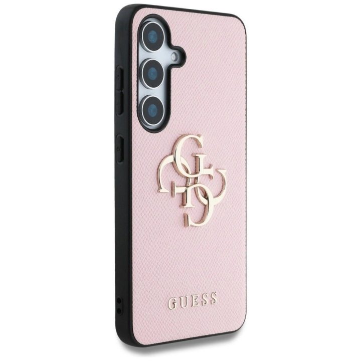 Stilingas Guess telefono dėklas Samsung Galaxy S25“, rausvos spalvos