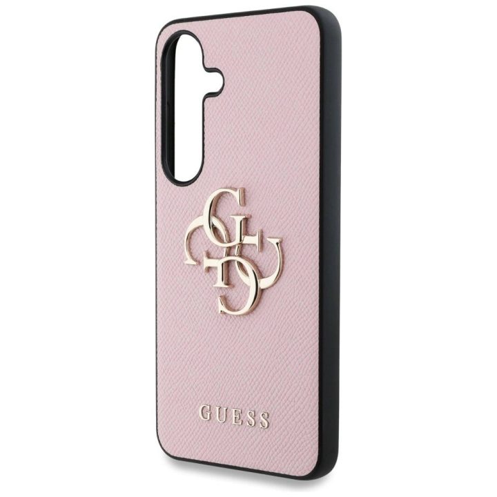 Stilingas Guess telefono dėklas Samsung Galaxy S25“, rausvos spalvos