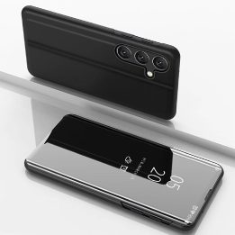 Clear View“ dėklas Samsung Galaxy S25+“ atverčiamas dėklas – juodas