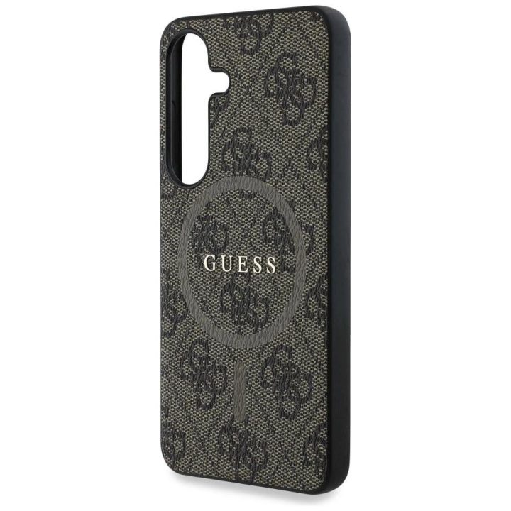 Telefono dėkliukas Guess Samsung Galaxy S25 telefonui, rudas
