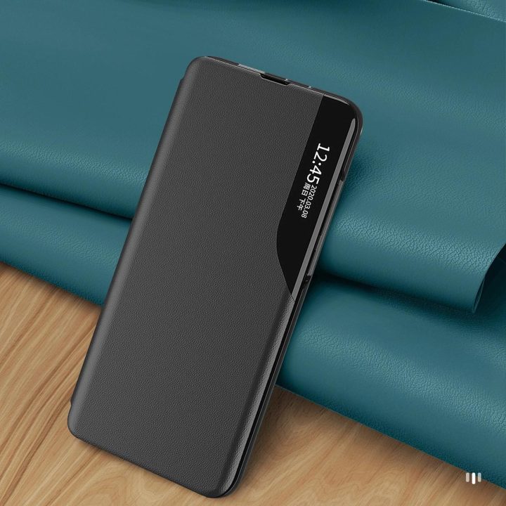Teledono dėklas Samsung Galaxy S24 FE su atvartu - juodas