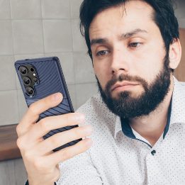 Tvirtas dėklas Samsung Galaxy S25 Ultra - mėlynas