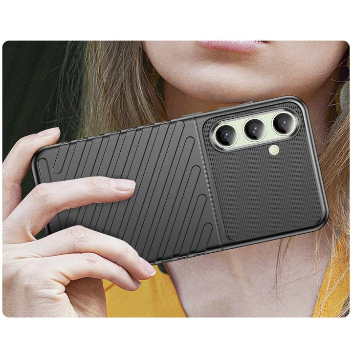 Stilingas ir Patikimas Dėklas Samsung Galaxy S24 FE – juodas