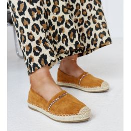 Abia rudos espadrilės su cirkonais