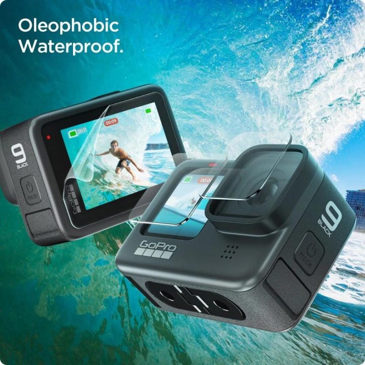 grūdinto stiklo apsauga GoPro Hero 9 / 10 / 11 / 12 kameroms – skaidri