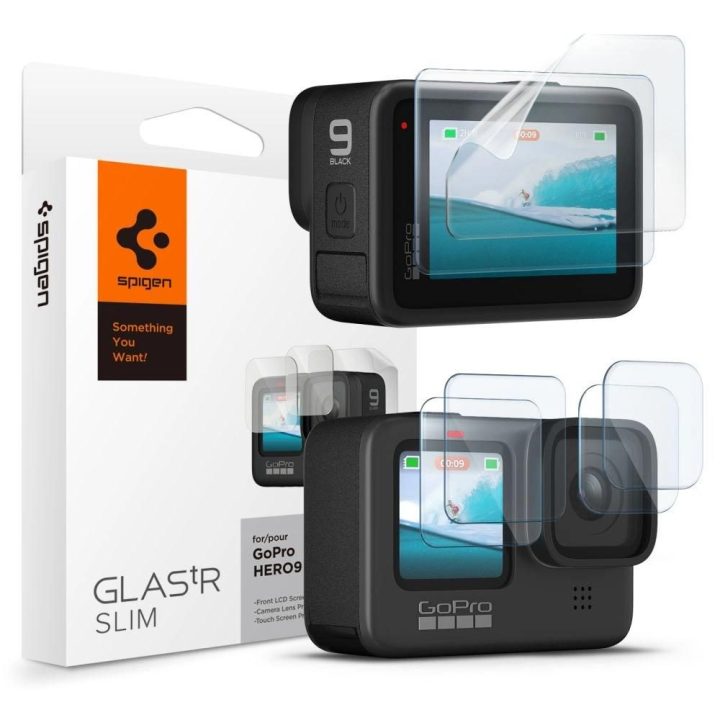 grūdinto stiklo apsauga GoPro Hero 9 / 10 / 11 / 12 kameroms – skaidri