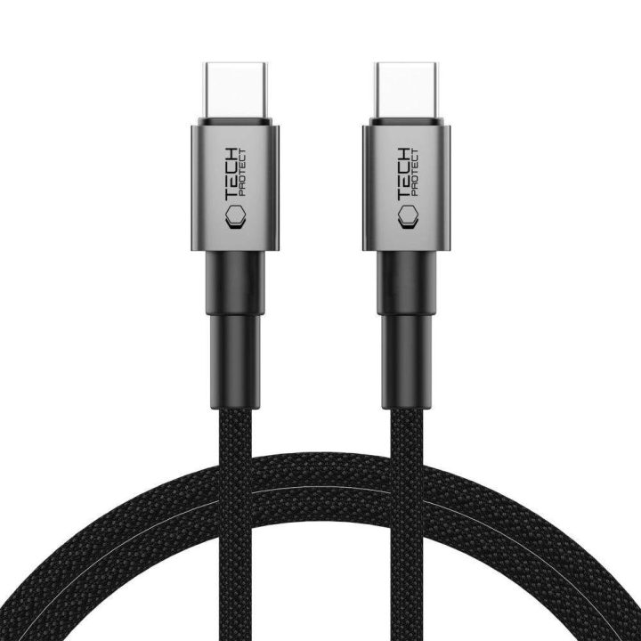 Kabelis USB-C PD100W/5A – 100 cm, pilkas