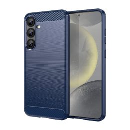 Silikoninis dėklas Carbon Case Samsung Galaxy S25+ mėlynas