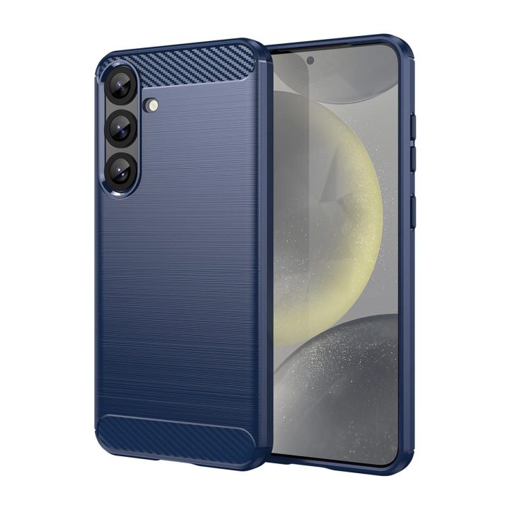 Silikoninis dėklas Carbon Case Samsung Galaxy S25+ mėlynas
