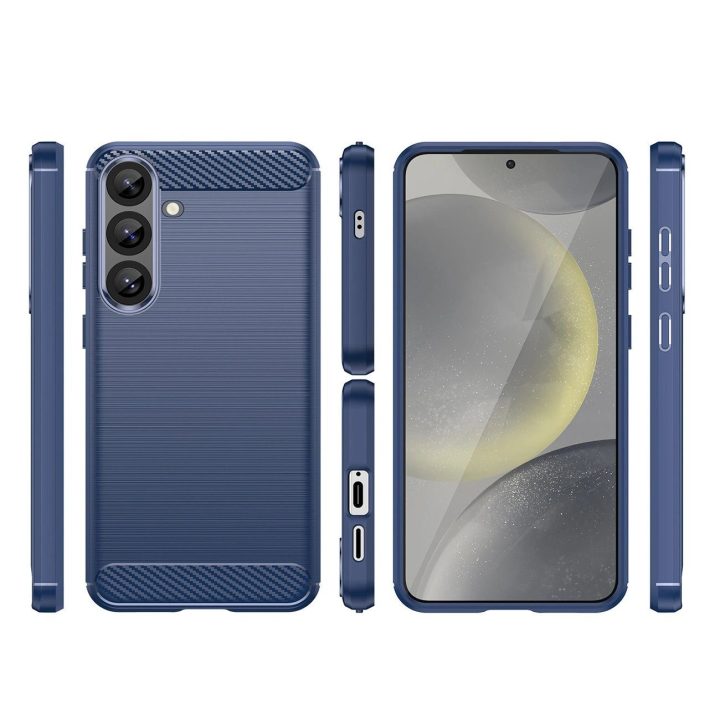 Silikoninis dėklas Carbon Case Samsung Galaxy S25+ mėlynas