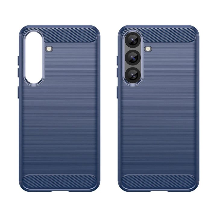 Silikoninis dėklas Carbon Case Samsung Galaxy S25+ mėlynas