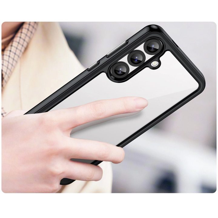 Silikoninis dėklas Outer Space su geliniu rėmeliu Samsung Galaxy S25+ juodas