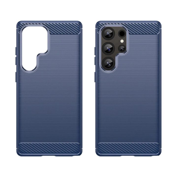 Silikoninis dėklas Carbon Case Samsung Galaxy S25 Ultra mėlynas
