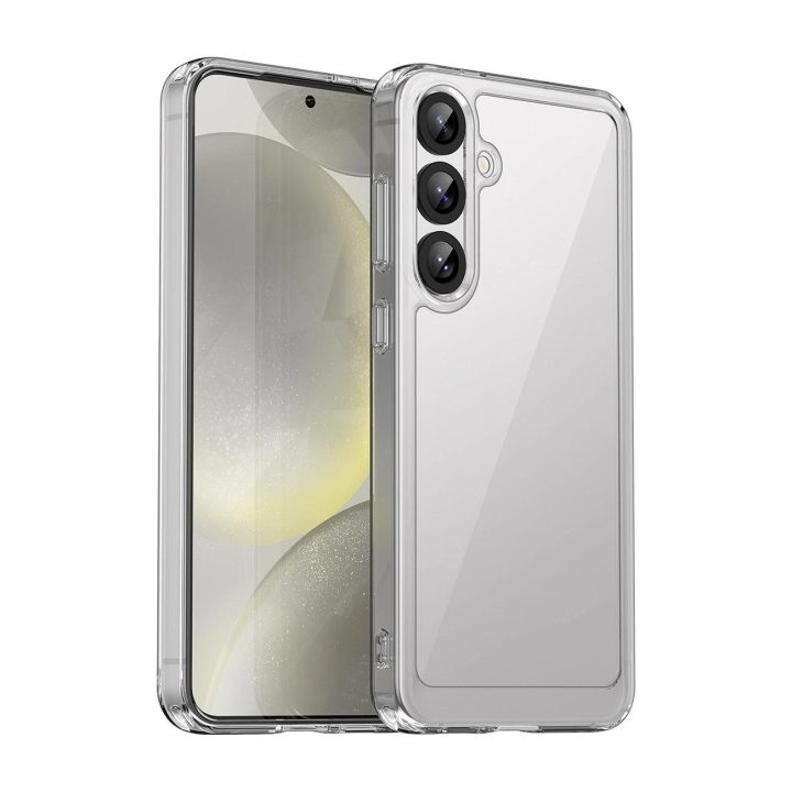 Skaidrus silikoninis dėklas Outer Space su geliniu rėmeliu Samsung Galaxy S25+