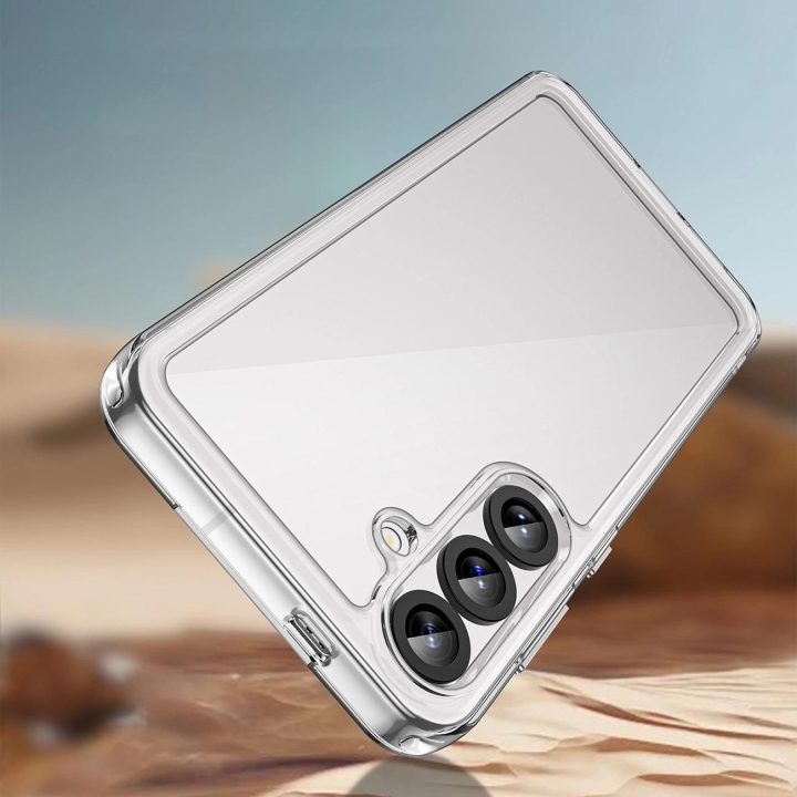 Skaidrus silikoninis dėklas Outer Space su geliniu rėmeliu Samsung Galaxy S25+
