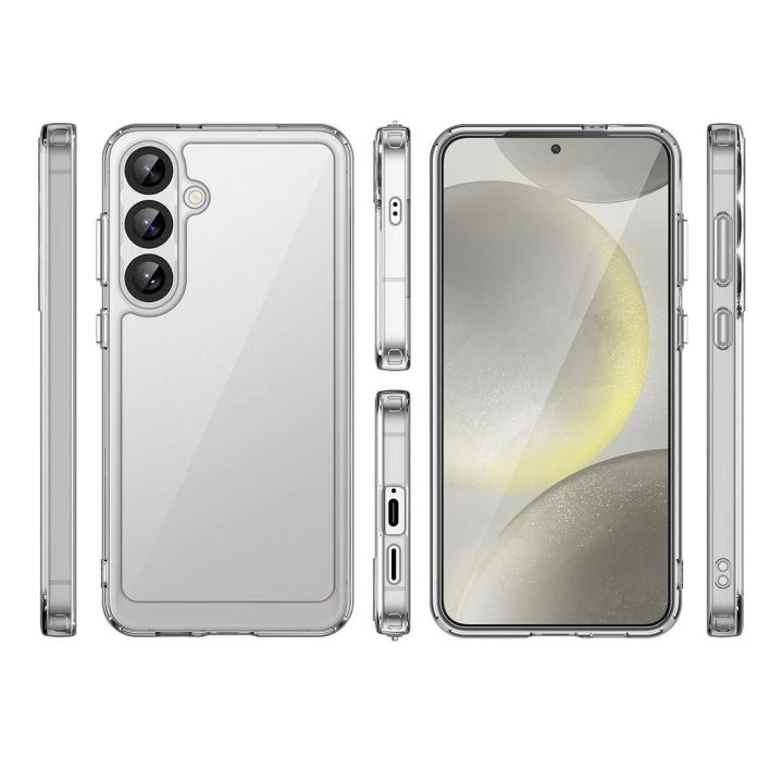 Skaidrus silikoninis dėklas Outer Space su geliniu rėmeliu Samsung Galaxy S25+
