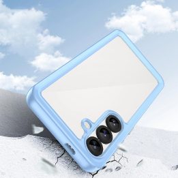 Silikoninis dėklas Outer Space su geliniu rėmeliu Samsung Galaxy S25 - mėlynas