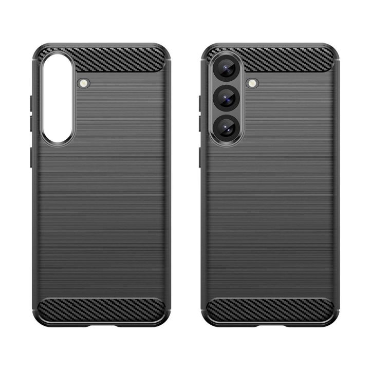 Silikoninis dėklas Carbon Case Samsung Galaxy S25+ juodas