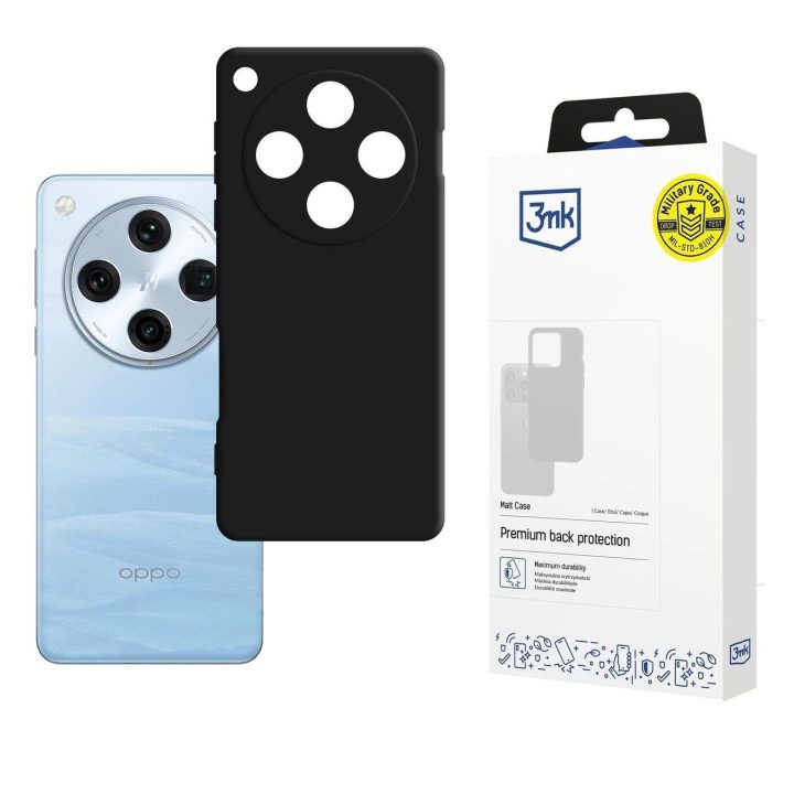 Juodas Matt Case dėklas Oppo Find X8 Pro telefonui