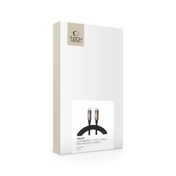 USB-C kabelis 240W 2m Juodos spalvos